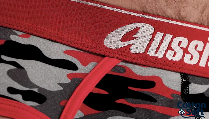 Slipy AussieBum CottonSoft Camo Red Brief4